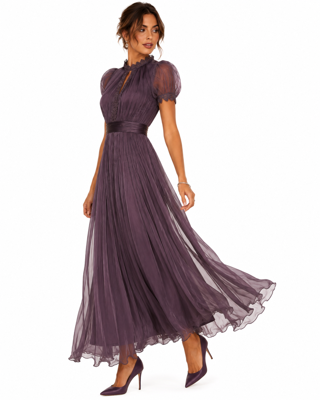 Agatha - Vestido Largo Morado