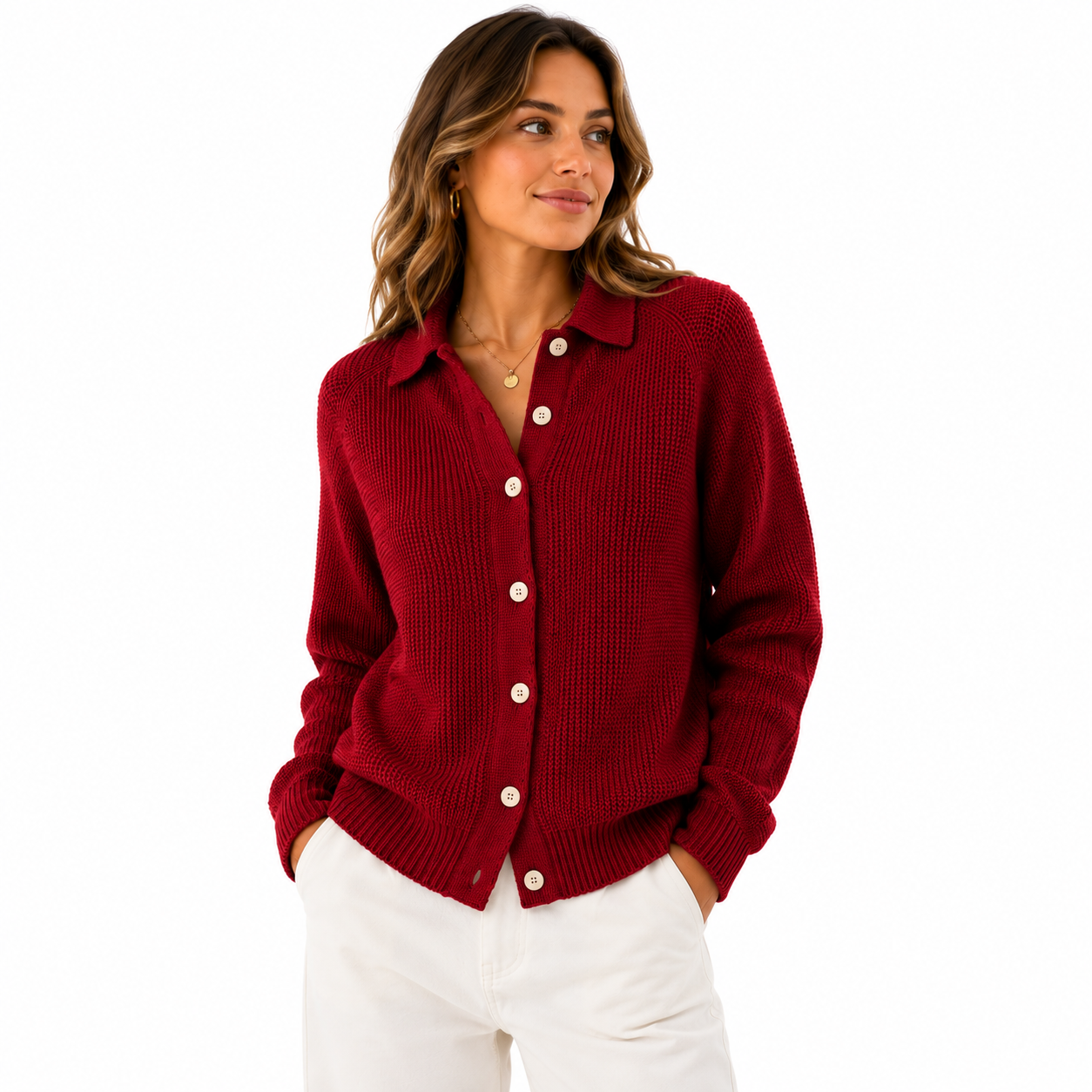 Dafne - Jersey con Botones Mujer