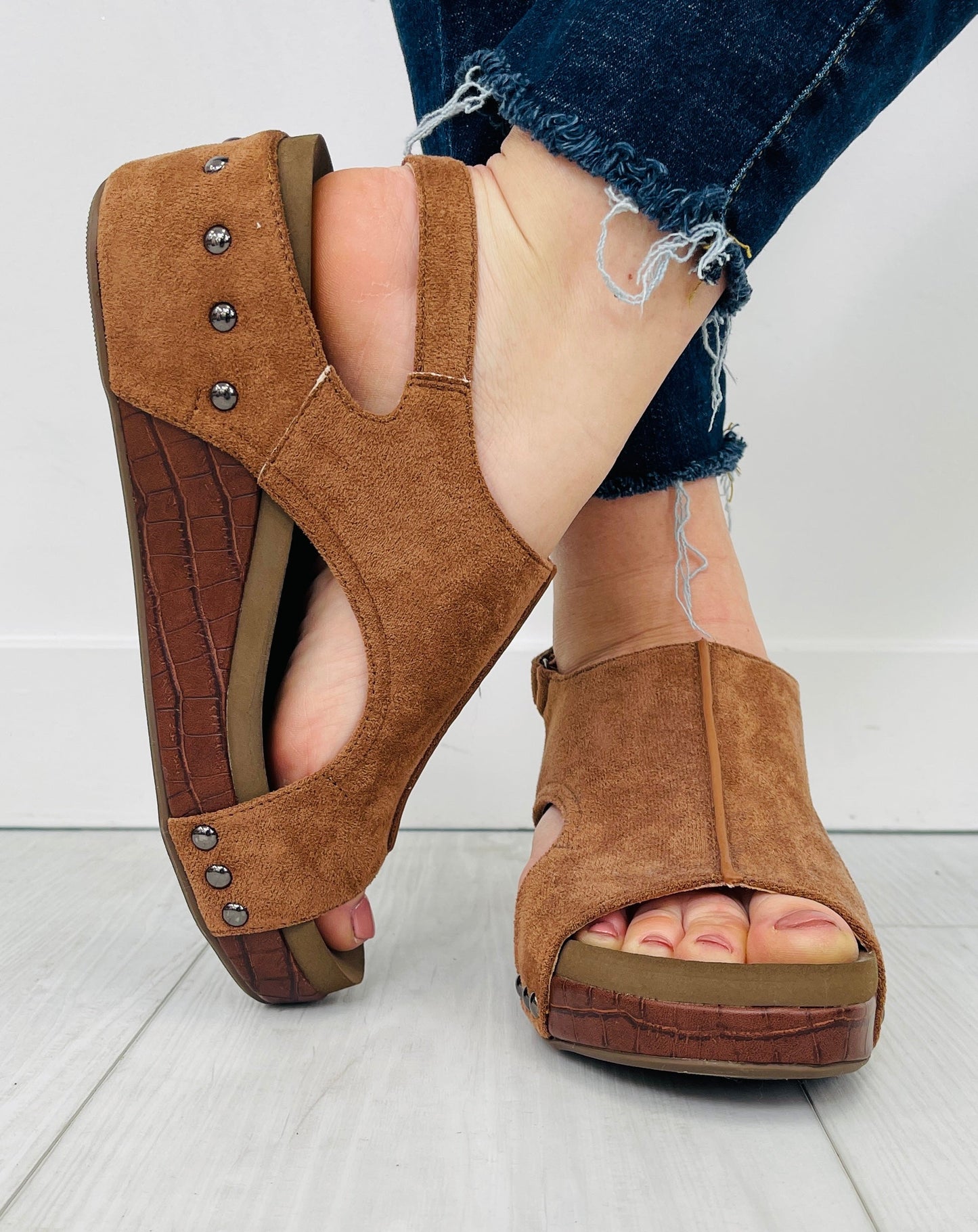 Sandalias con Cierre Marrón Claro