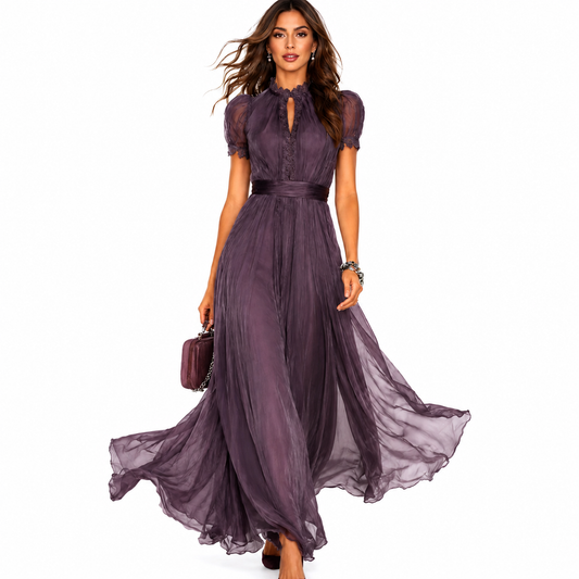 Agatha - Vestido Largo Morado