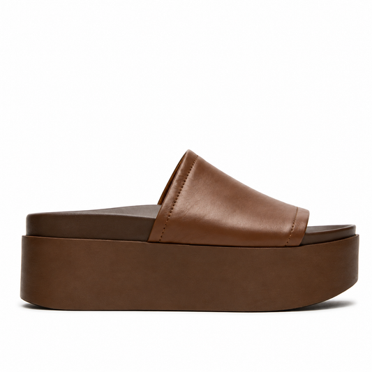 Selma- Sandalias de Plataforma de Cuero