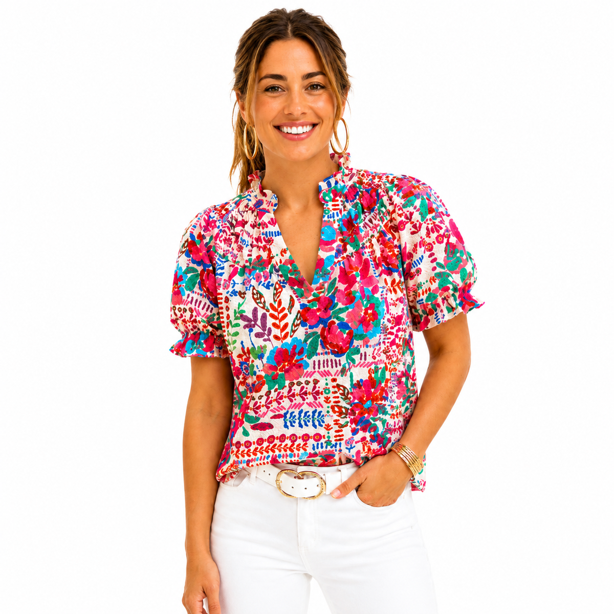 Alina - Multicolor Floral Top