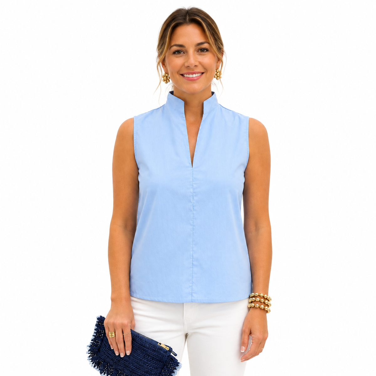 Dalia - Sky Blue Blouse