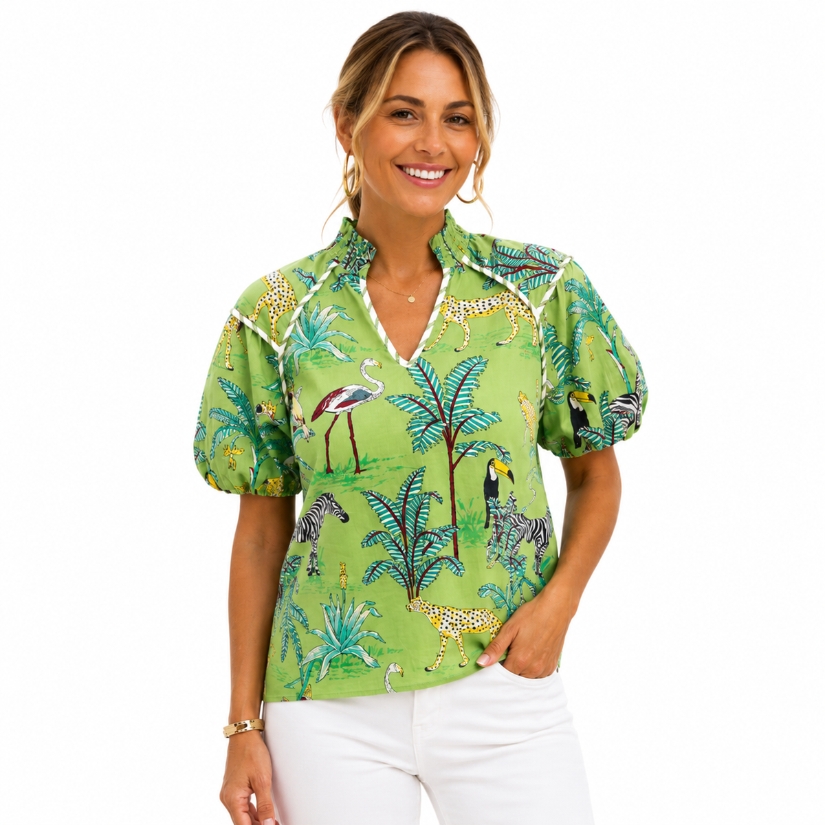 Danna - Tropical design blouse