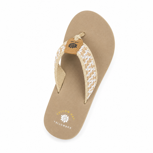 ⁠Estela - Chanclas de Color Beige