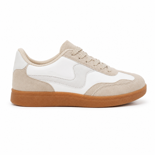 Tatiana- Zapatillas Deportivas en color Blanco y Beige
