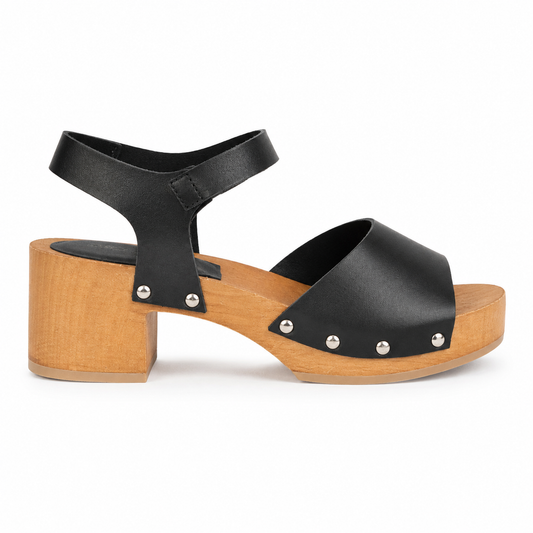 Hana - Sandalias de Tacón Negras