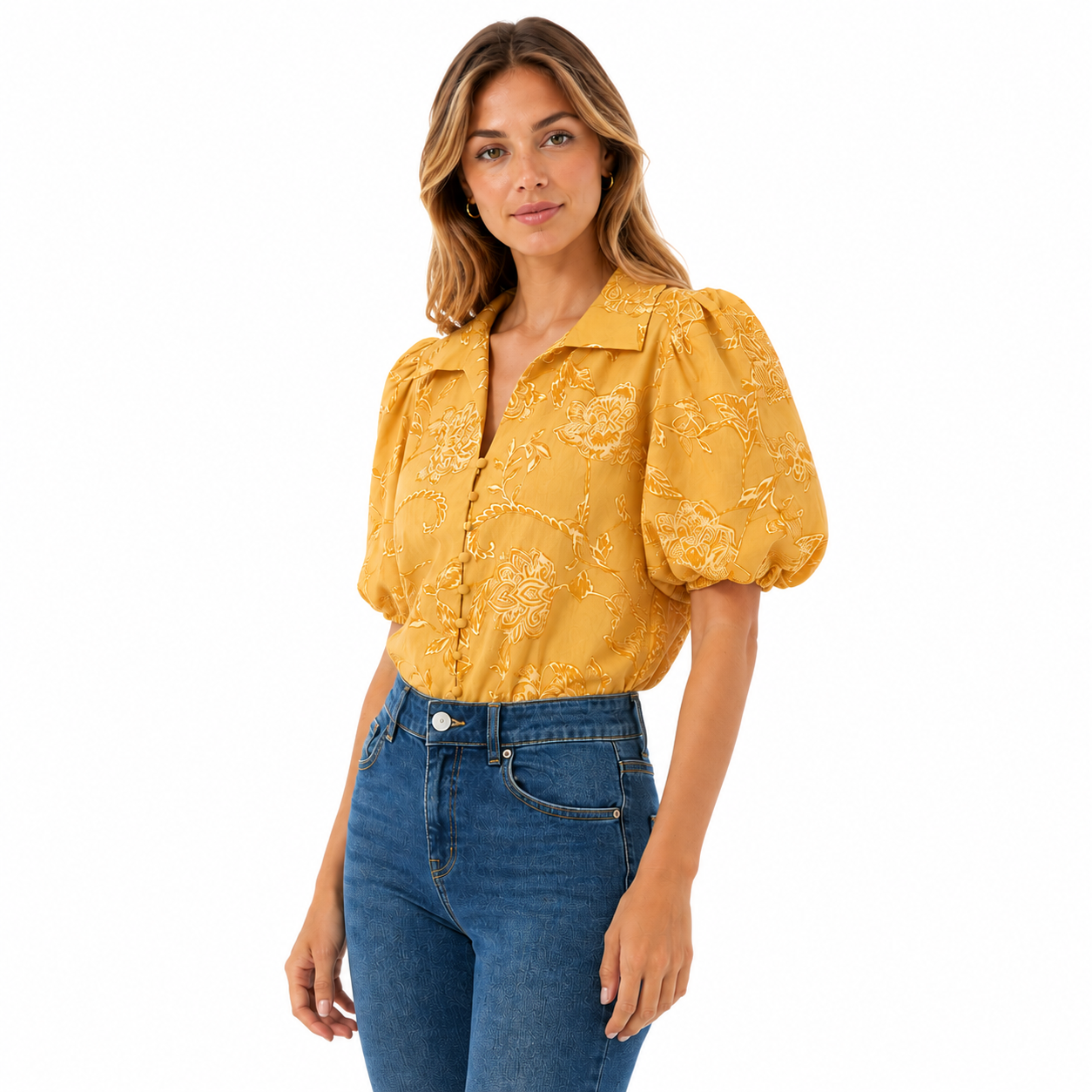 Nara - Blusa Floral Bordada