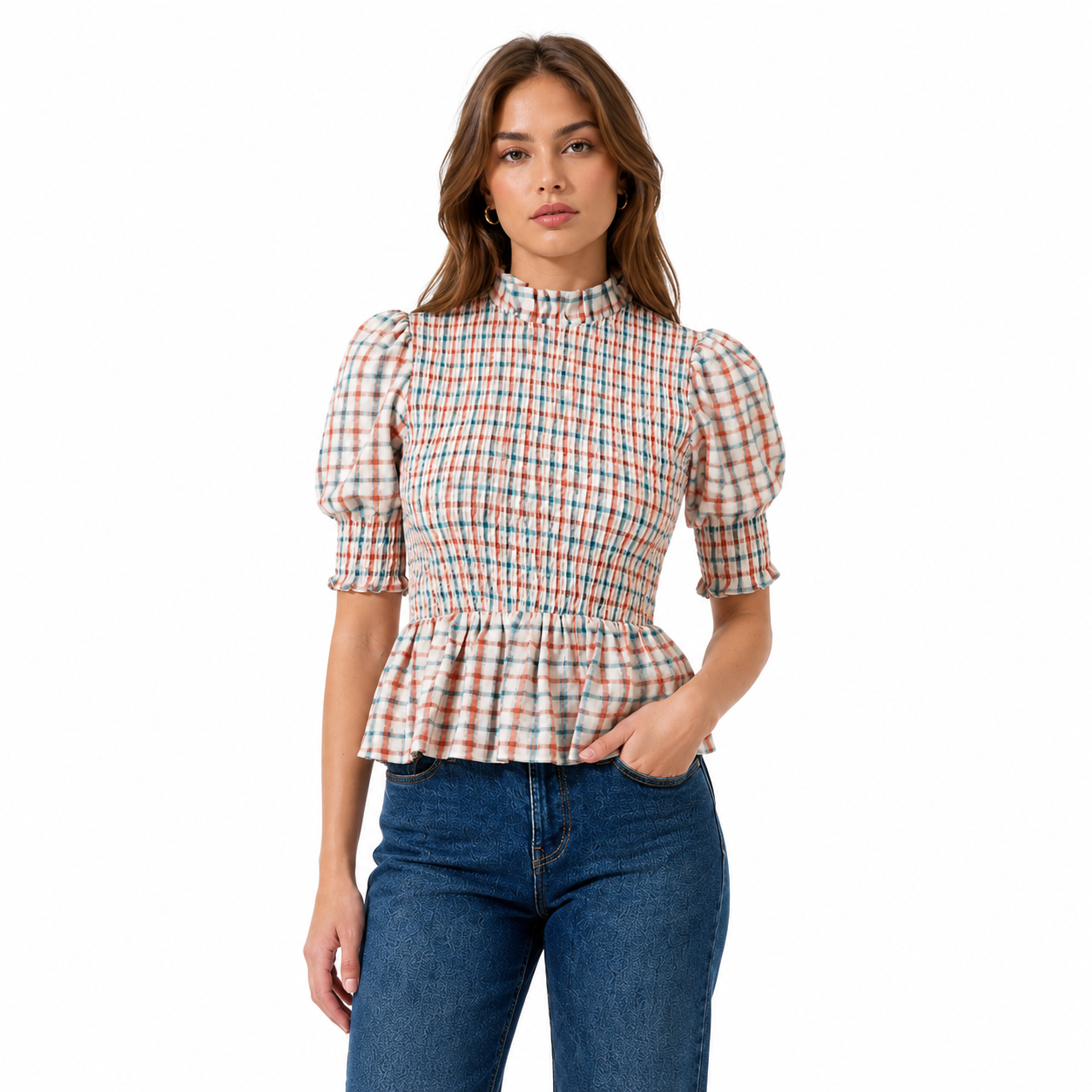 Mila - Blusa Cuadros estilo Falda