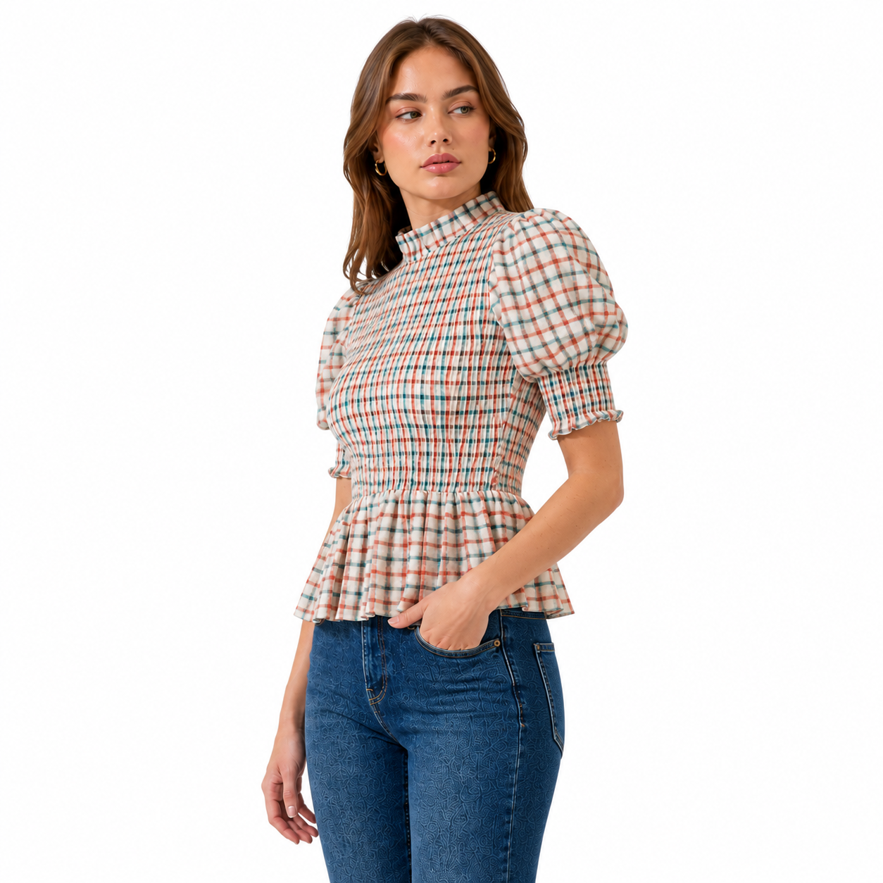 Mila - Blusa Cuadros estilo Falda