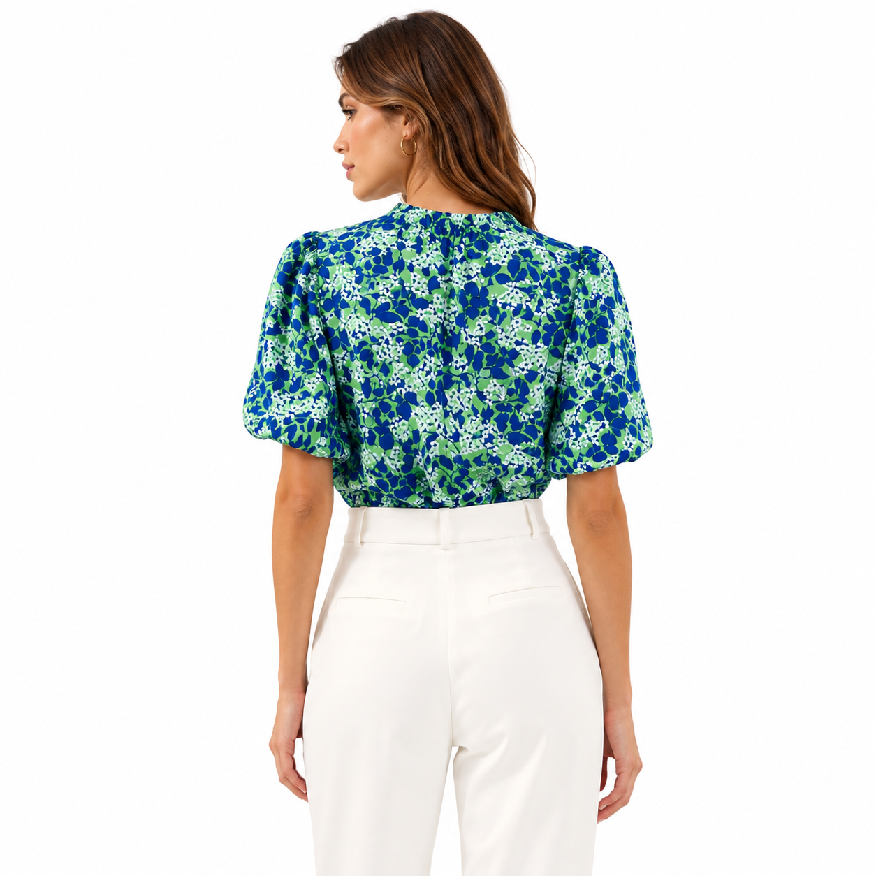 Ayla - Blusa Floral con tonos Azules