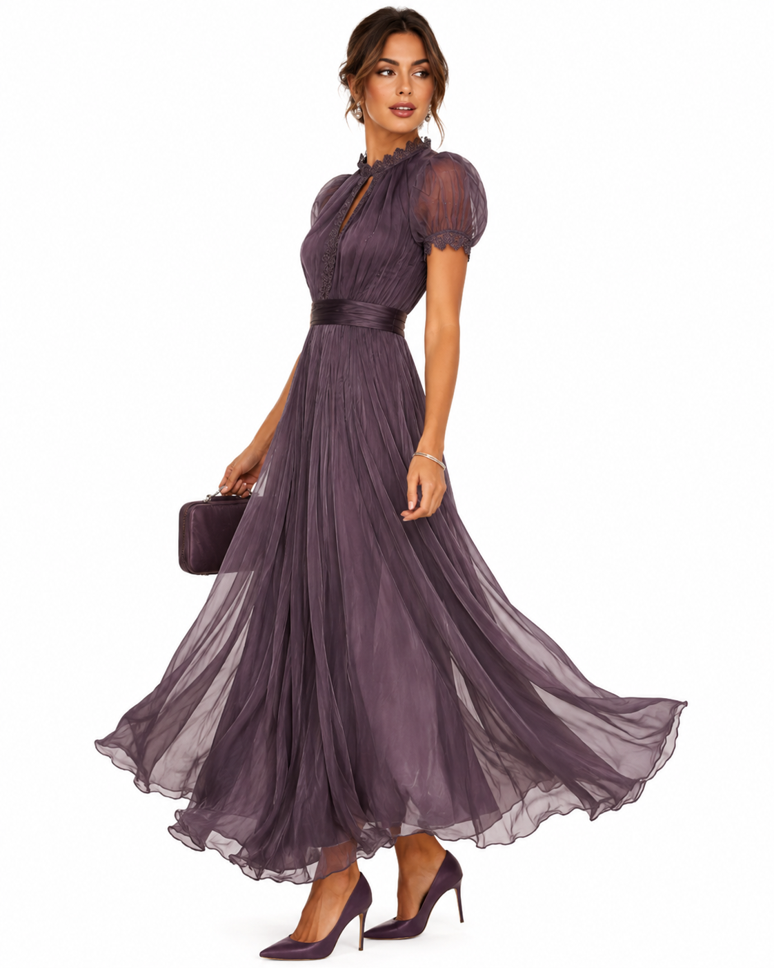Agatha - Vestido Largo Morado