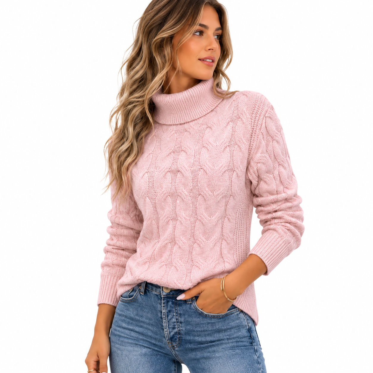 Anelisse - Jersey Elegante de Cuello Alto