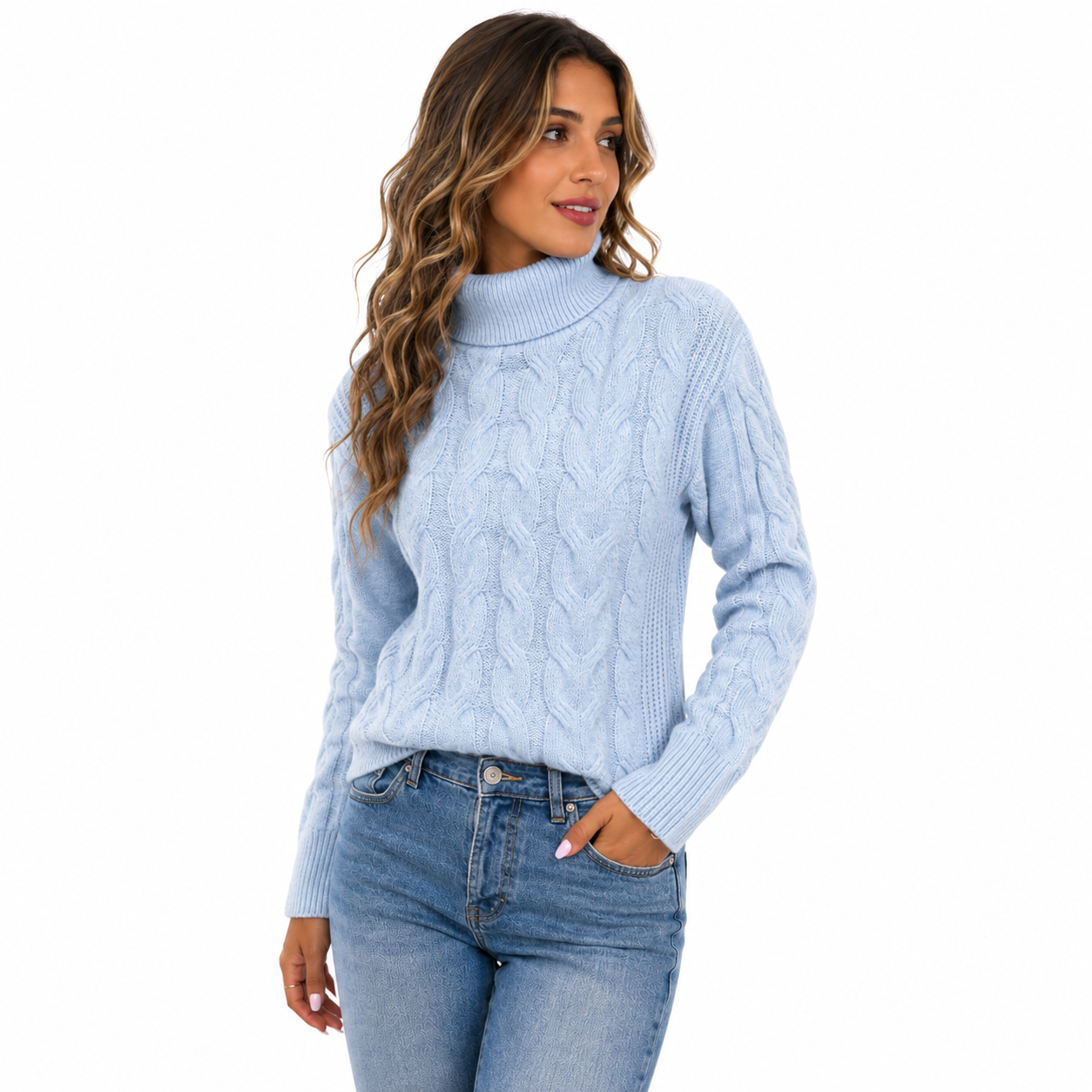 Anelisse - Jersey Elegante de Cuello Alto