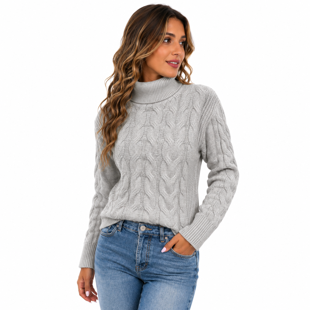 Anelisse - Jersey Elegante de Cuello Alto