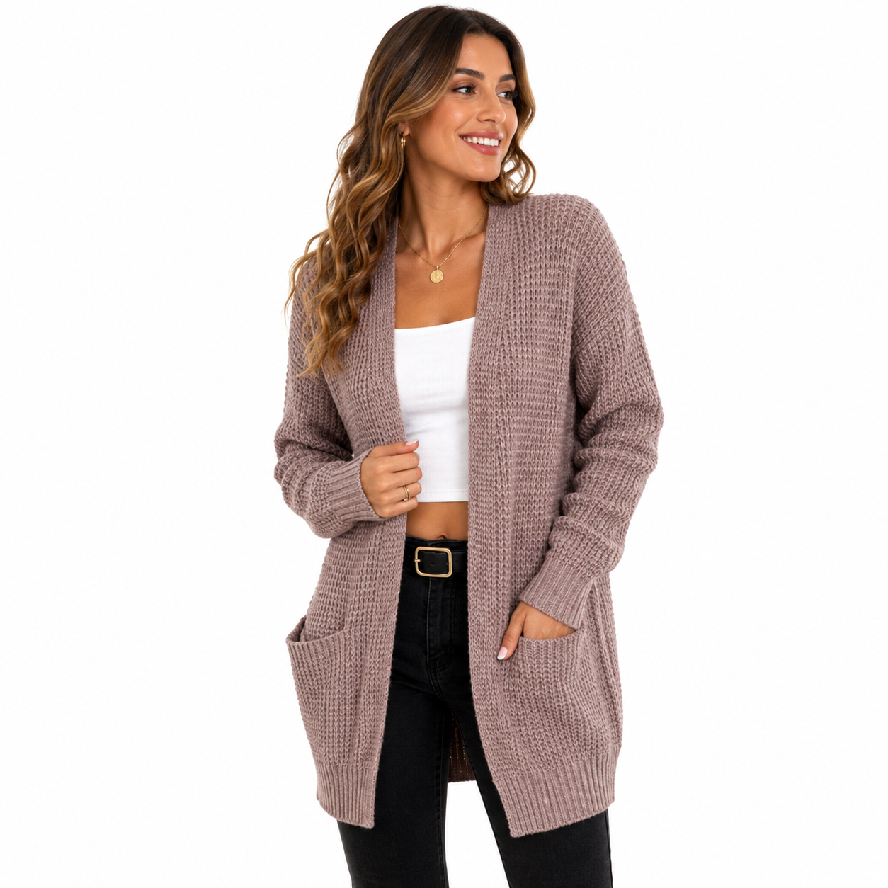 Aroa - Cárdigan de Punto para Mujer