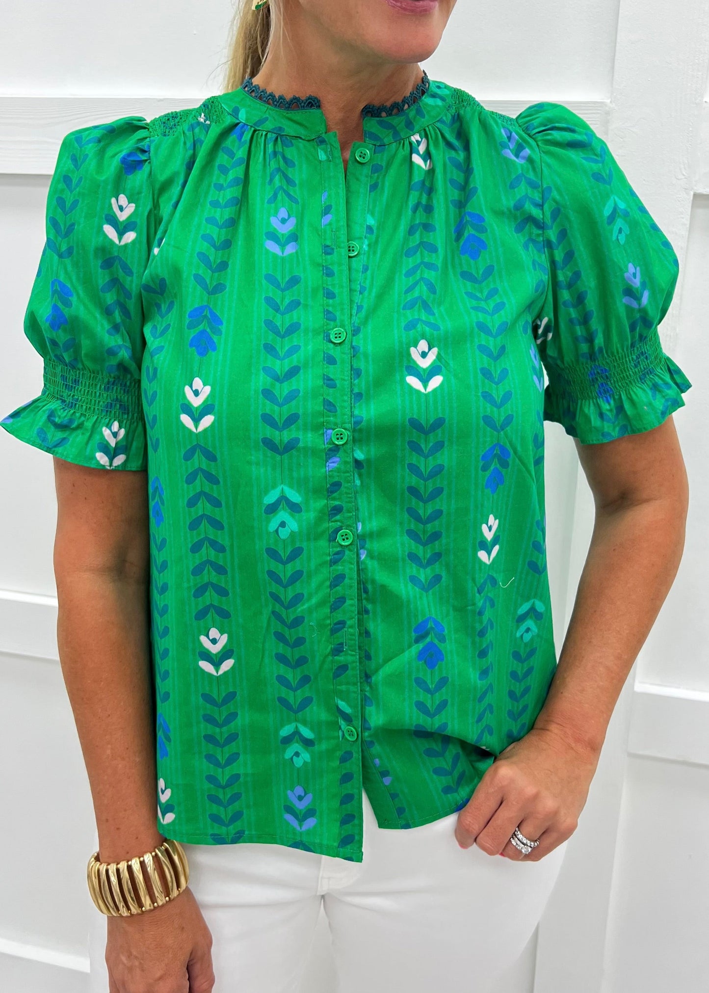 Blusa Verde con Botones
