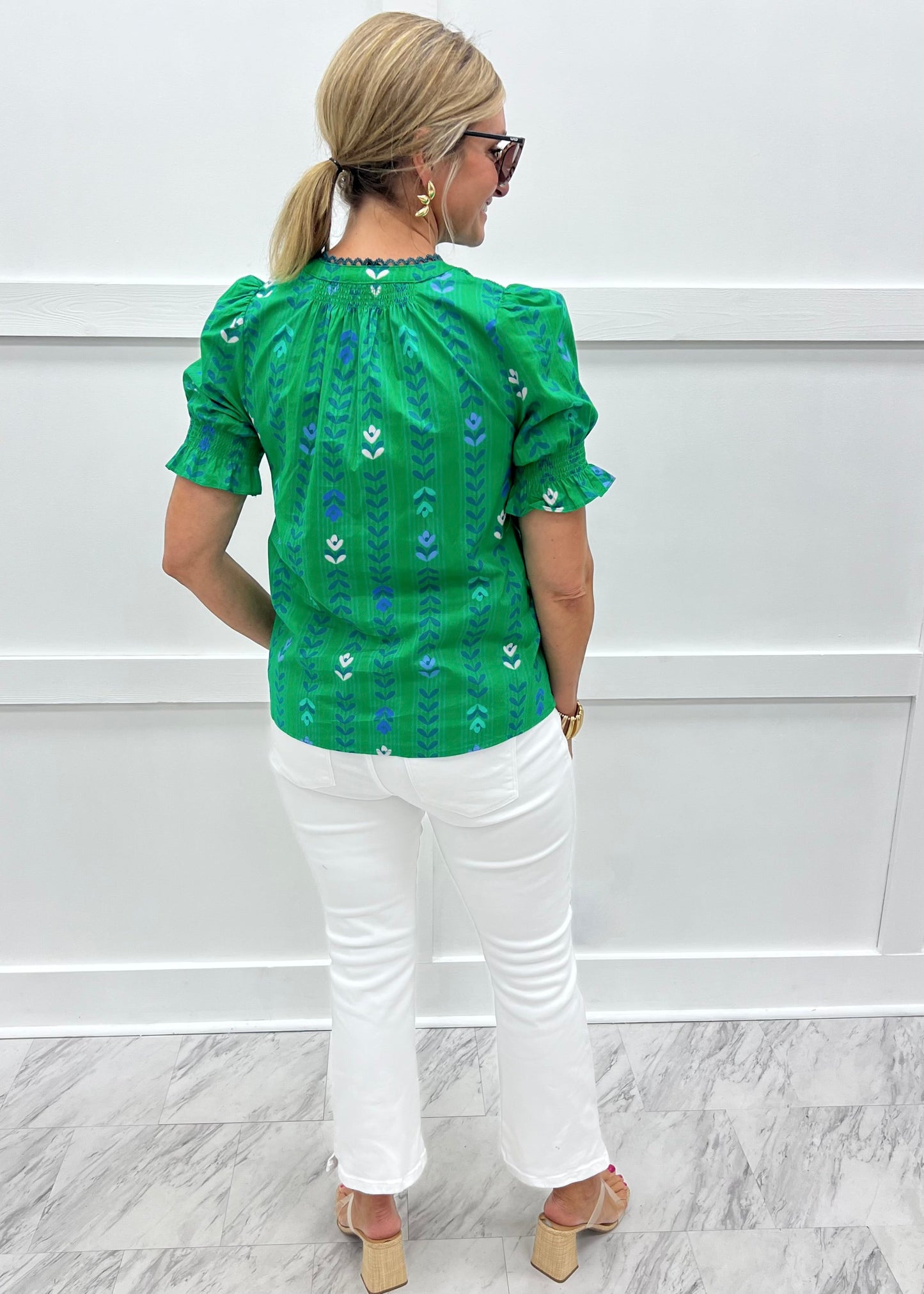 Blusa Verde con Botones
