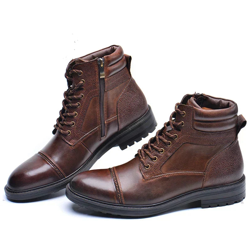 Botas de cordones para Hombre con Cremallera lateral