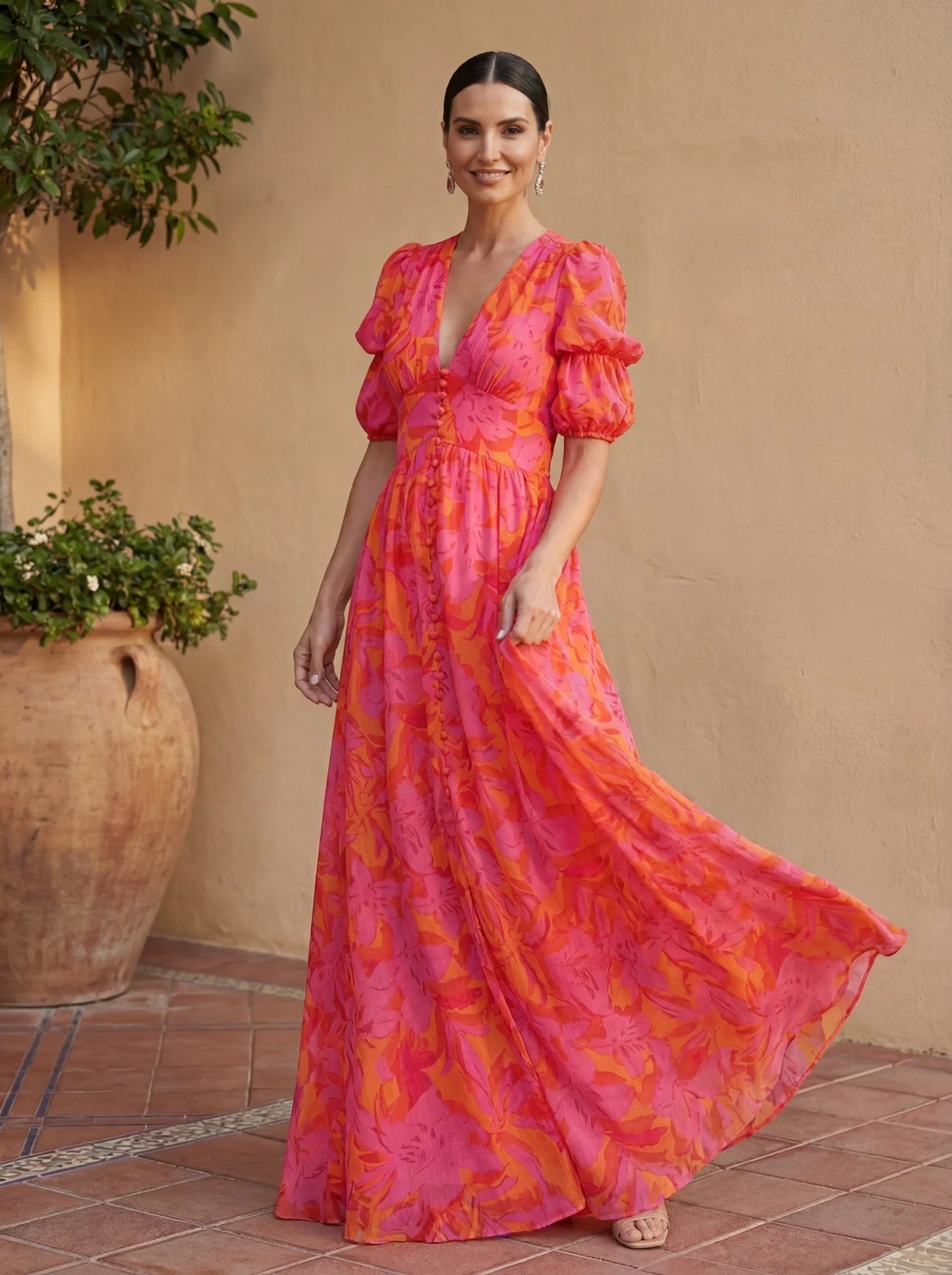 Coral -  Vestido Olvera